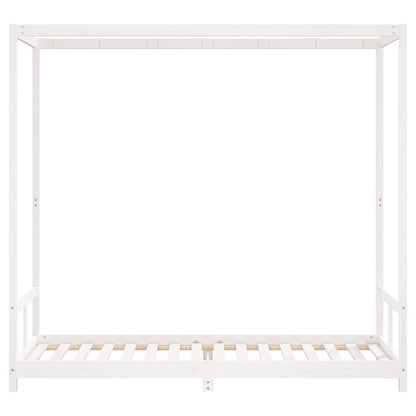 Giroletto per Bambini Bianco 80x200cm in Legno Massello di Pino