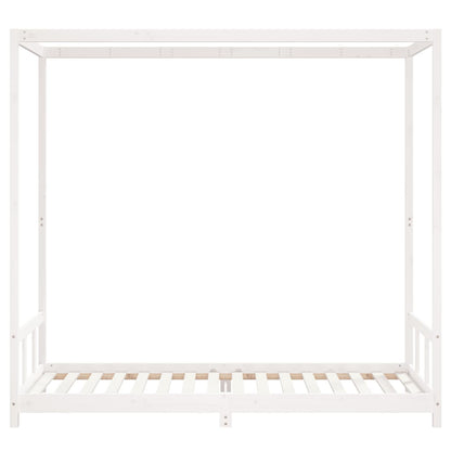 Giroletto per Bambini Bianco 90x200cm in Legno Massello di Pino