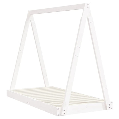 Giroletto per Bambini Bianco 70x140cm in Legno Massello di Pino