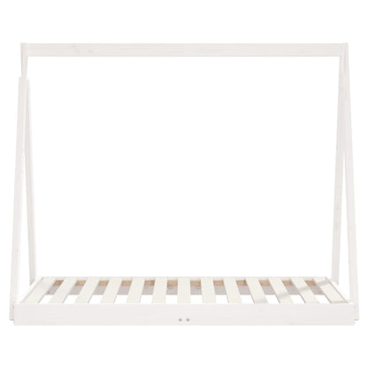 Giroletto per Bambini Bianco 70x140cm in Legno Massello di Pino