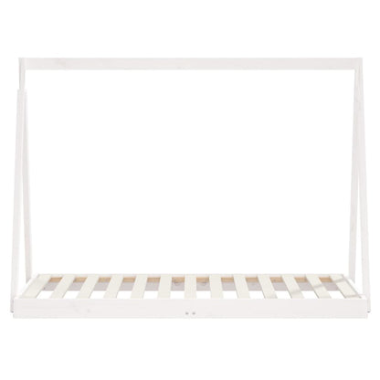 Giroletto per Bambini Bianco 80x160cm in Legno Massello di Pino