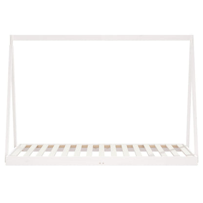 Giroletto per Bambini Bianco 90x190cm in Legno Massello di Pino