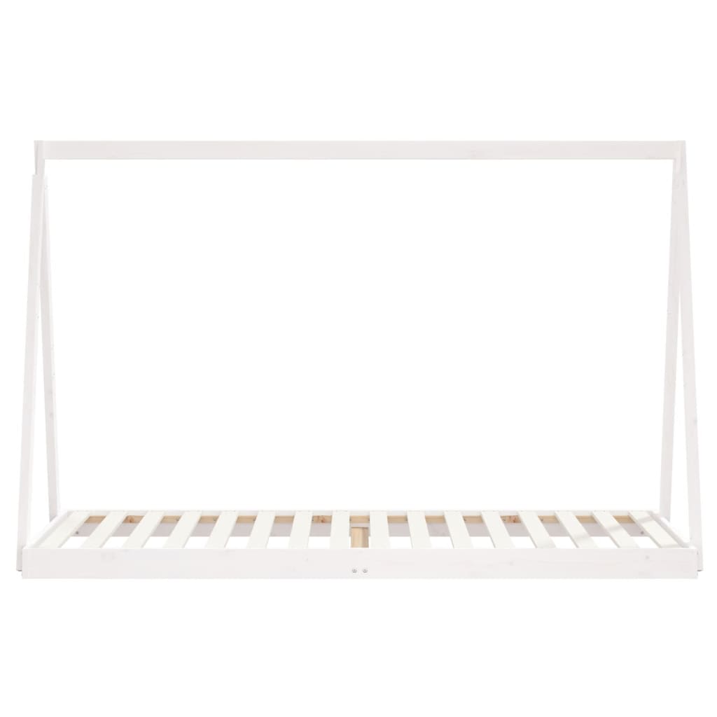 Giroletto per Bambini Bianco 80x200cm in Legno Massello di Pino