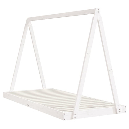 Giroletto per Bambini Bianco 90x200cm in Legno Massello di Pino