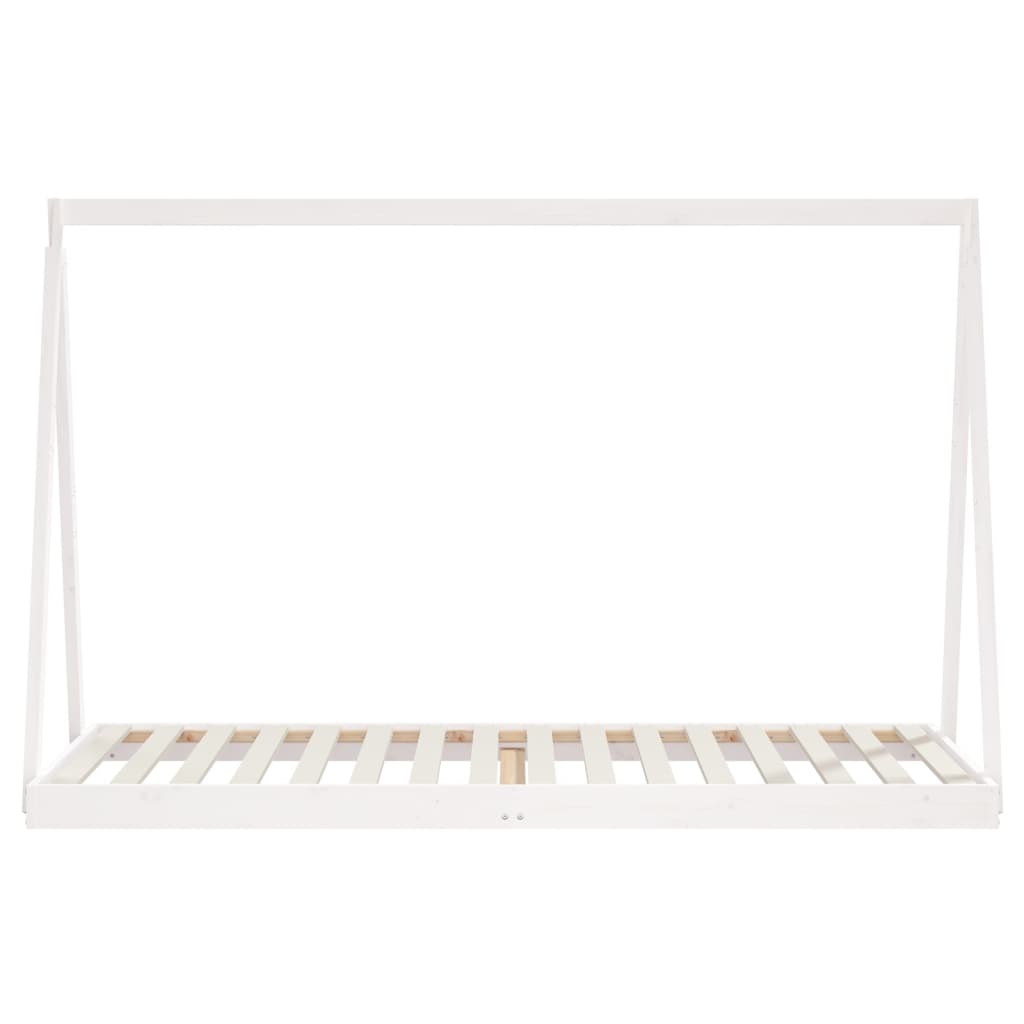 Giroletto per Bambini Bianco 90x200cm in Legno Massello di Pino