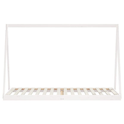Giroletto per Bambini Bianco 90x200cm in Legno Massello di Pino