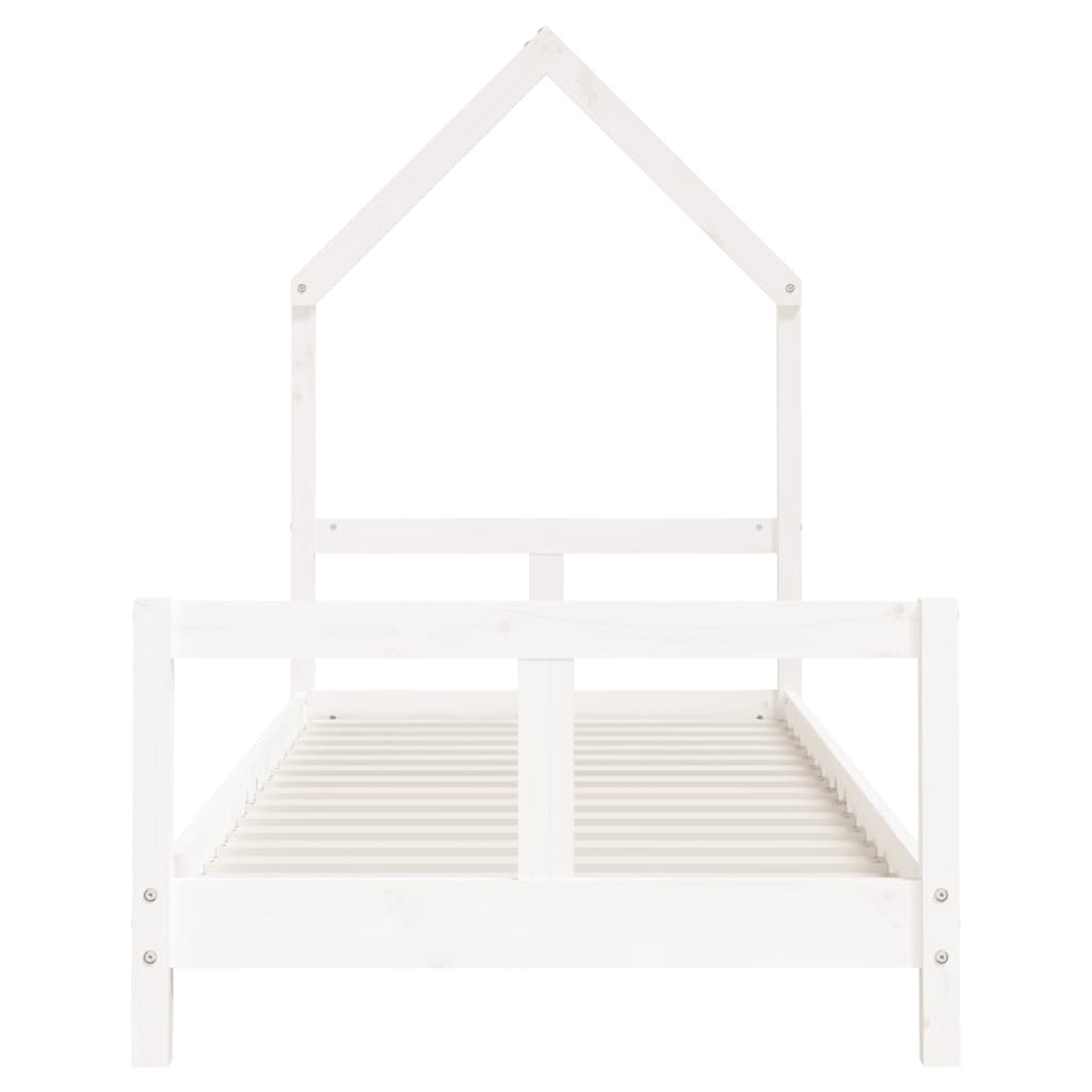 Giroletto per Bambini Bianco 80x200cm in Legno Massello di Pino