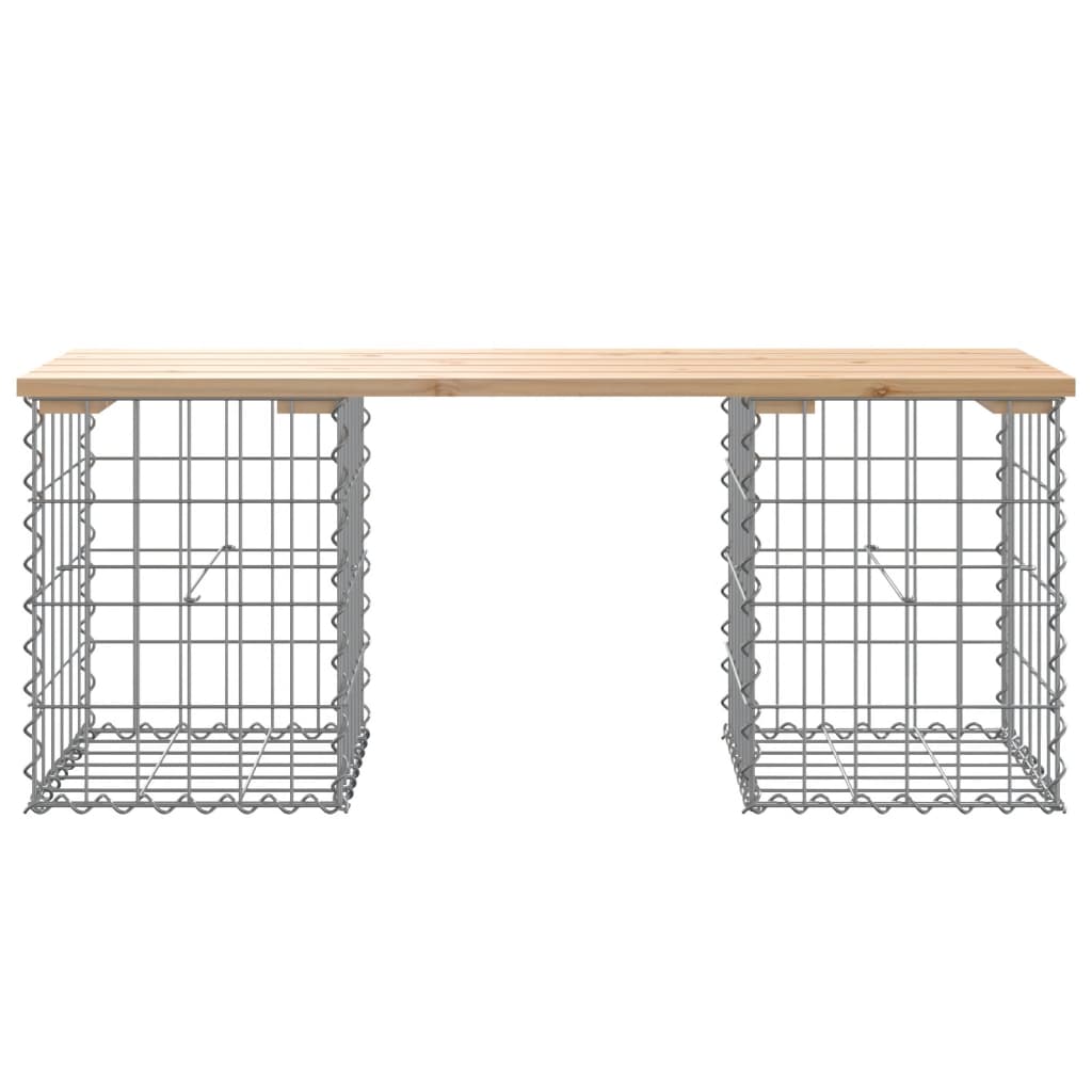 Panca Giardino Design Gabbione 103x31x42 cm Legno Massello Pino