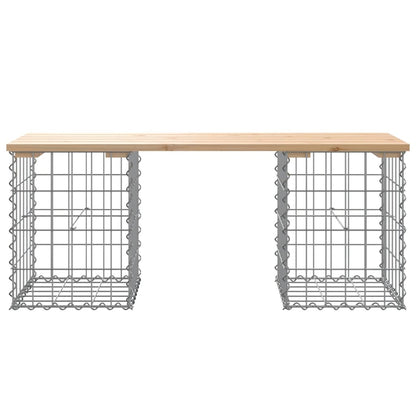 Panca Giardino Design Gabbione 103x31x42 cm Legno Massello Pino