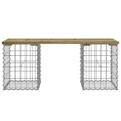 Panca da Giardino Design Gabbione 103x31x42 cm Pino Impregnato