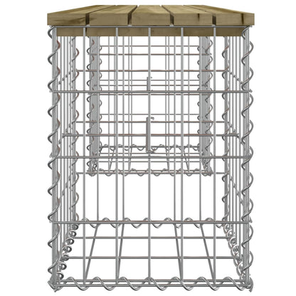 Panca da Giardino Design Gabbione 103x31x42 cm Pino Impregnato