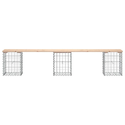 Panca Giardino Design Gabbione 203x31x42 cm Legno Massello Pino