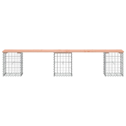 Panca da Giardino Design Gabbione 203x31x42 cm Massello Douglas