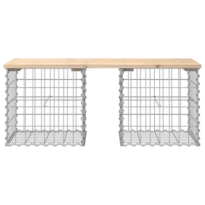 Panca Giardino Design Gabbione 103x44x42 cm Legno Massello Pino