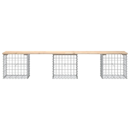 Panca Giardino Design Gabbione 203x44x42 cm Legno Massello Pino