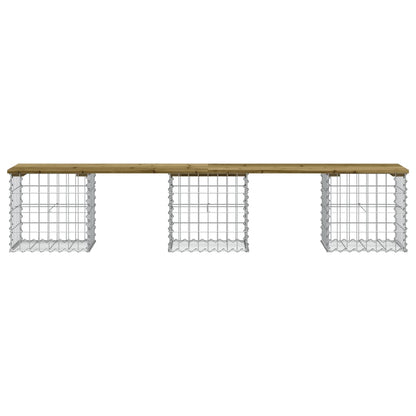 Panca da Giardino Design Gabbione 203x44x42 cm Pino Impregnato