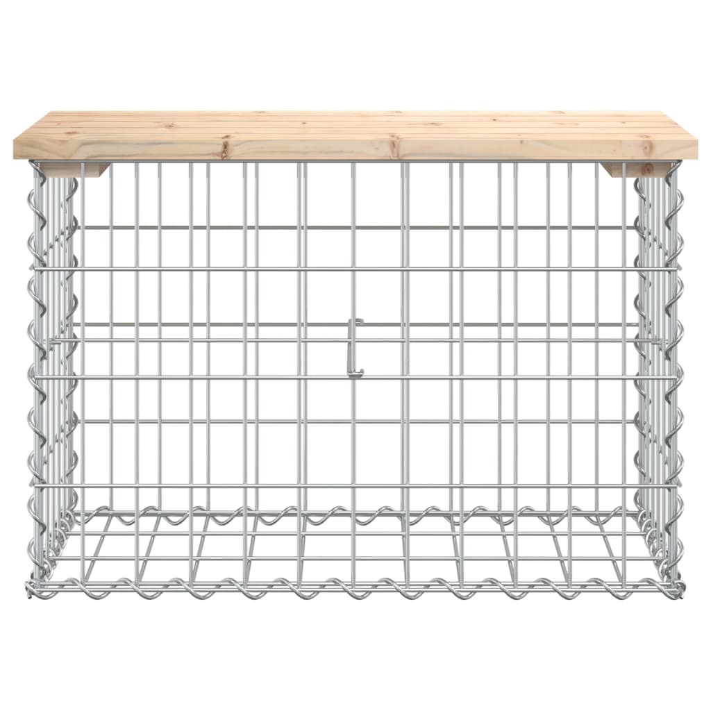 Panca Giardino Design Gabbione 63x31,5x42cm Legno Massello Pino