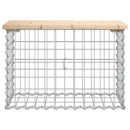 Panca Giardino Design Gabbione 63x31,5x42cm Legno Massello Pino