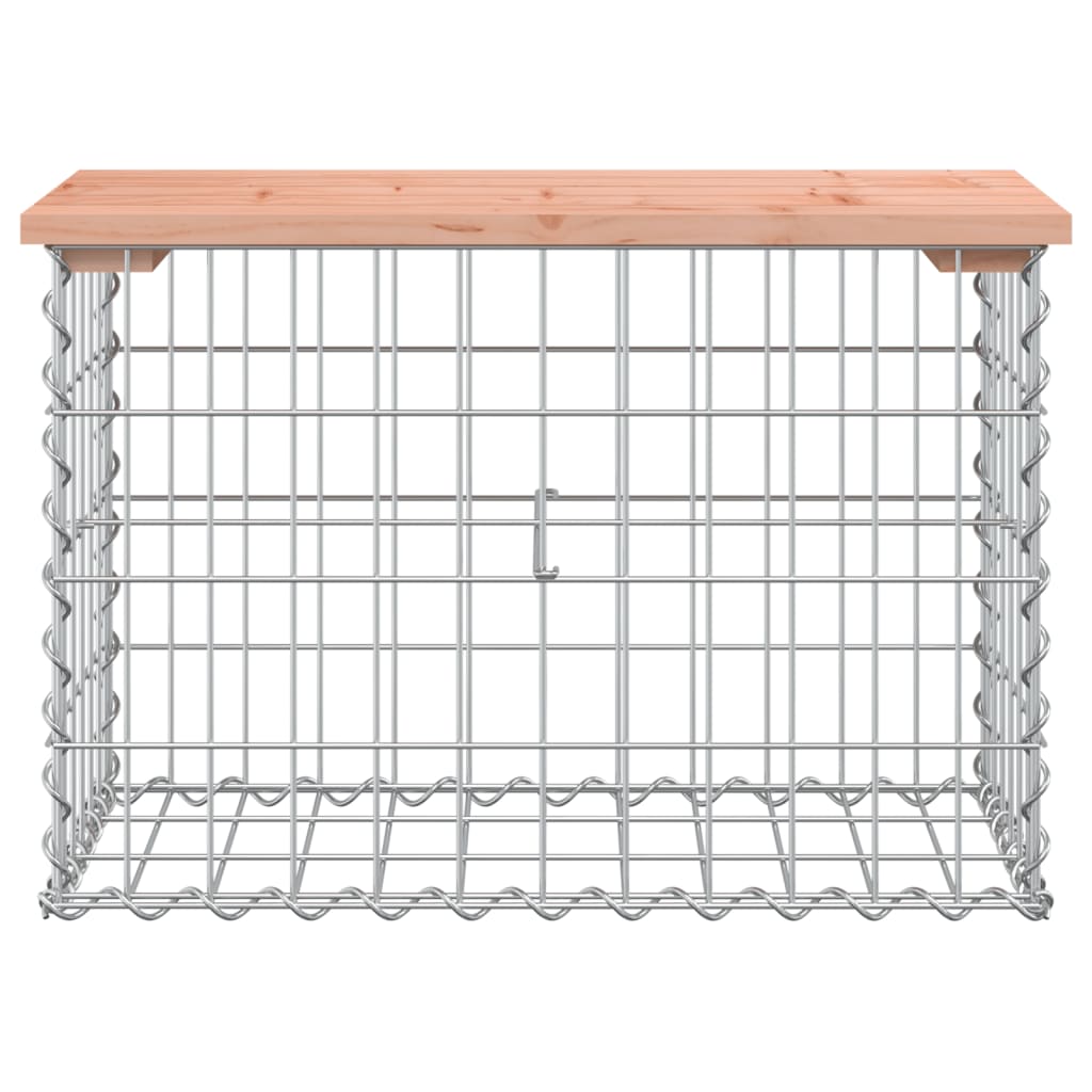 Panca da Giardino Design Gabbione 63x31,5x42cm Massello Douglas