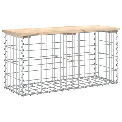 Panca Giardino Design Gabbione 83x31,5x42cm Legno Massello Pino