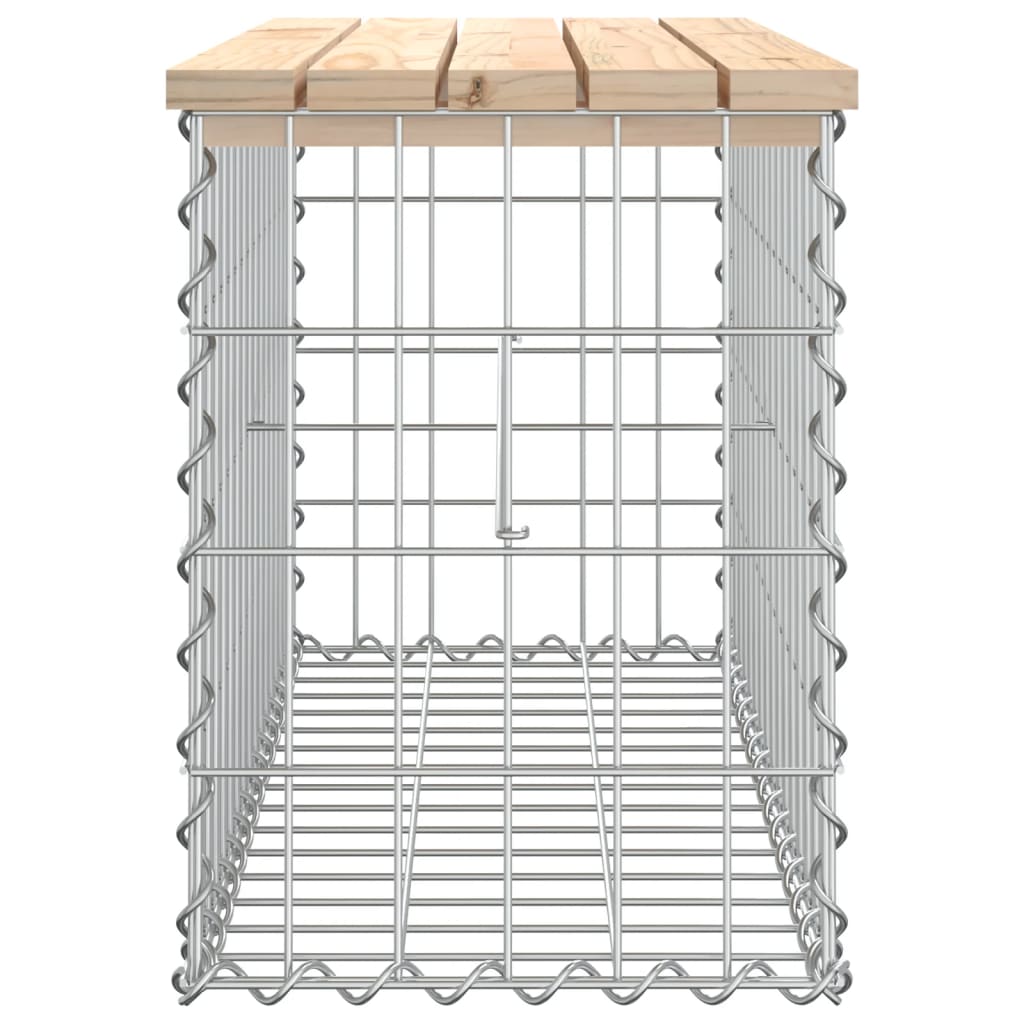 Panca Giardino Design Gabbione 83x31,5x42cm Legno Massello Pino