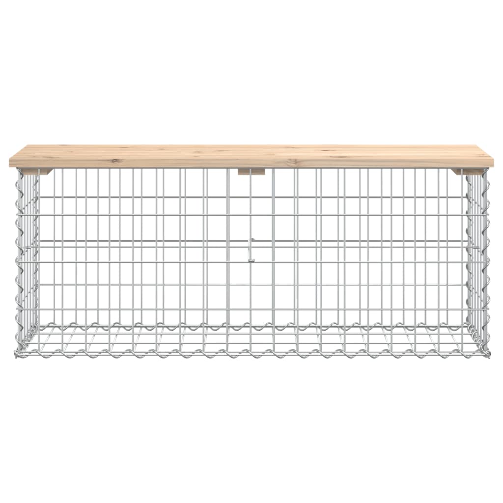 Panca da Giardino Design Gabbione 103x31,5x42 cm Massello Pino