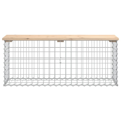 Panca da Giardino Design Gabbione 103x31,5x42 cm Massello Pino