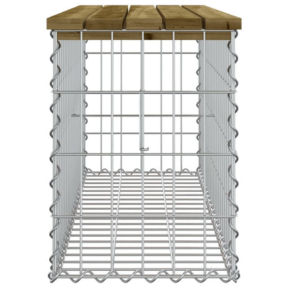 Panca da Giardino Design Gabbione 103x31,5x42cm Pino Impregnato