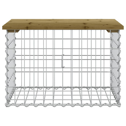 Panca da Giardino Design Gabbione 63x44x42 cm Pino Impregnato