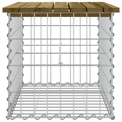 Panca da Giardino Design Gabbione 63x44x42 cm Pino Impregnato