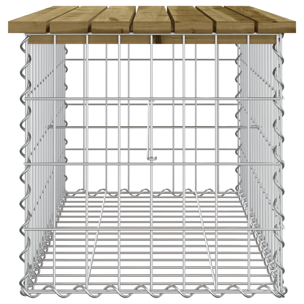 Panca da Giardino Design Gabbione 83x44x42 cm Pino Impregnato