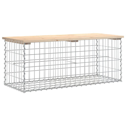 Panca Giardino Design Gabbione 103x44x42 cm Legno Massello Pino