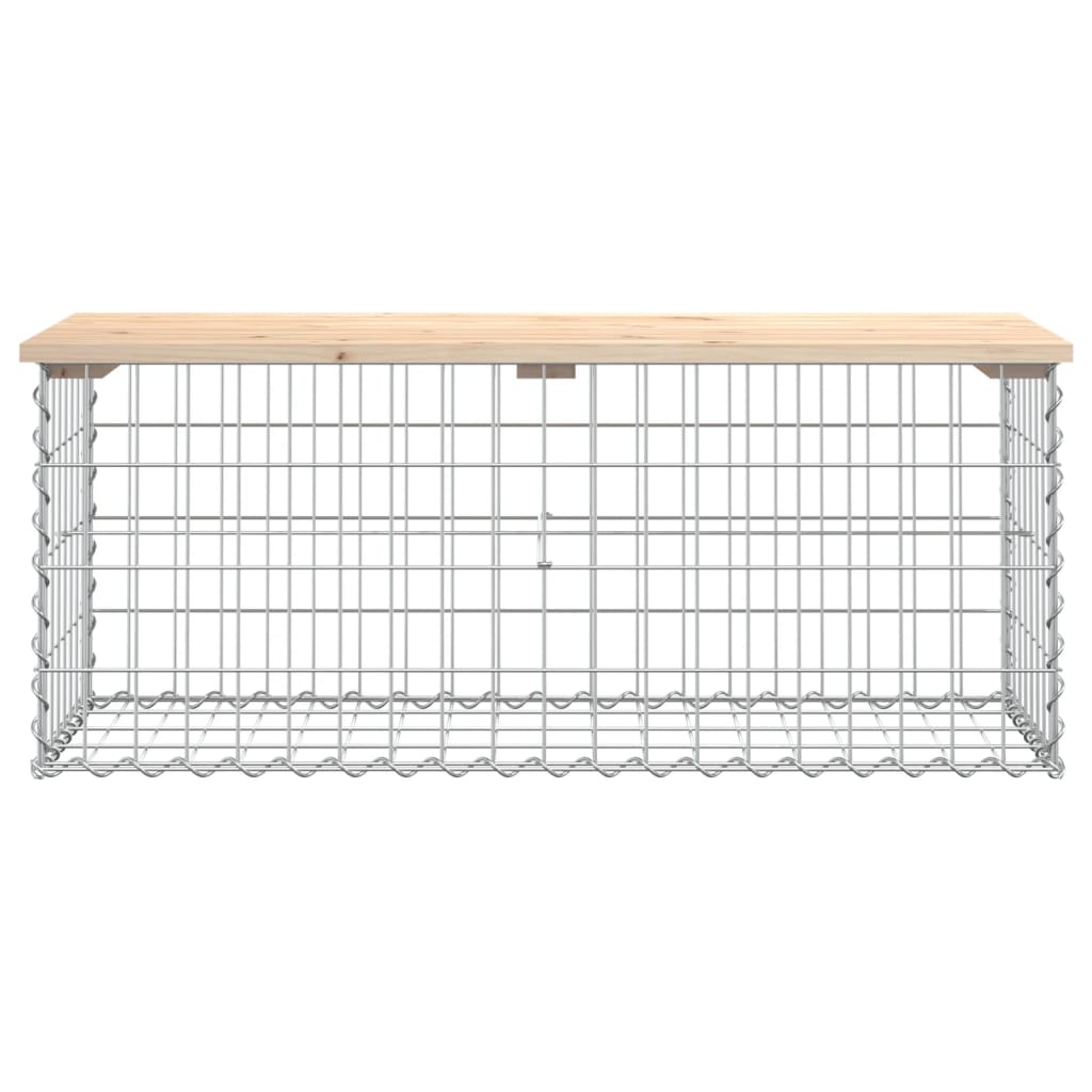 Panca Giardino Design Gabbione 103x44x42 cm Legno Massello Pino