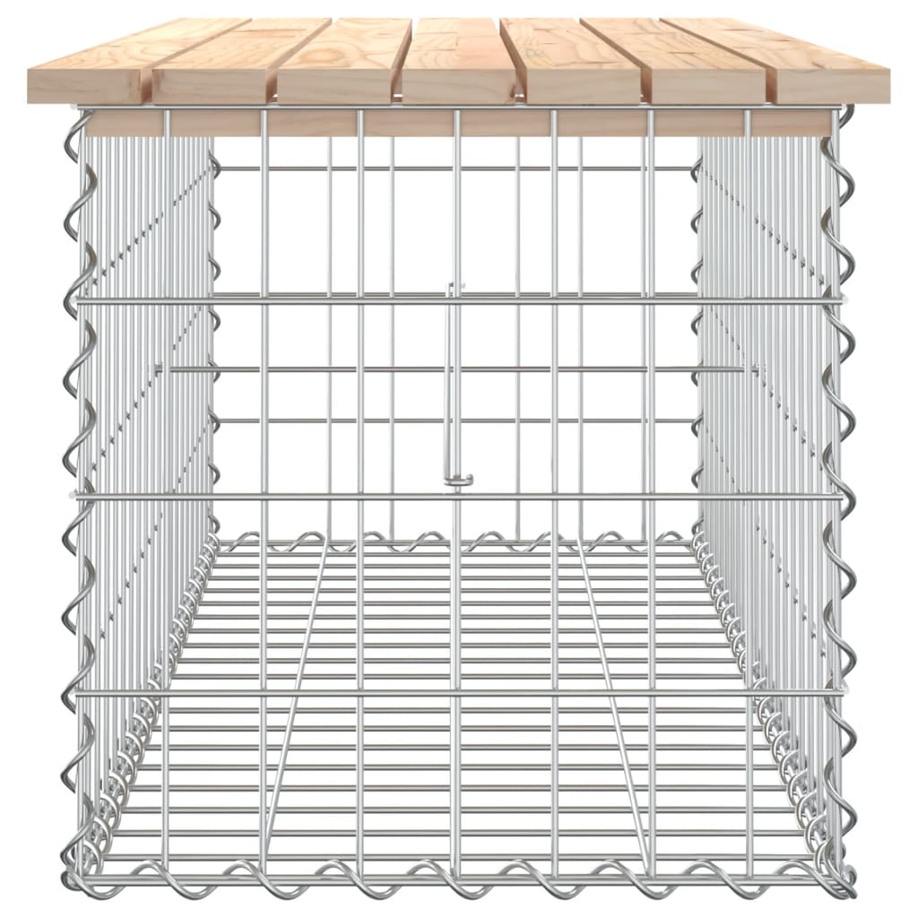 Panca Giardino Design Gabbione 103x44x42 cm Legno Massello Pino