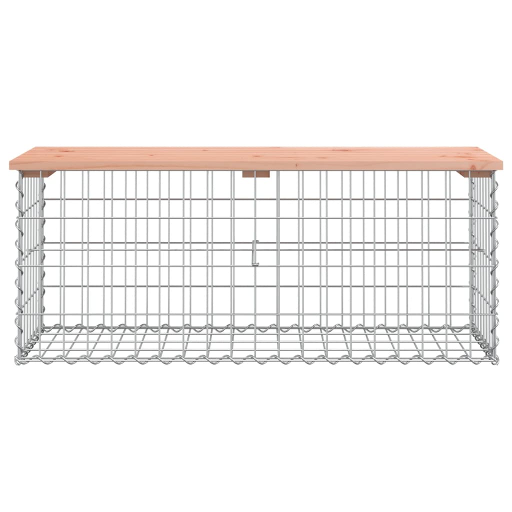 Panca da Giardino Design Gabbione 103x44x42 cm Massello Douglas