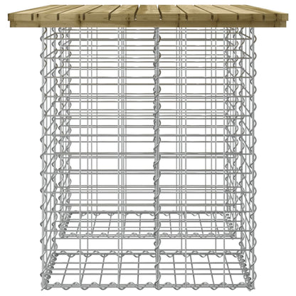 Panca da Giardino Design Gabbione 100x70x72 cm Pino Impregnato