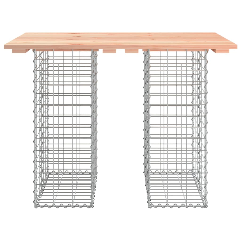 Tavolo da giardino in gabbione design 100x70x72 cm in legno massello Douglas