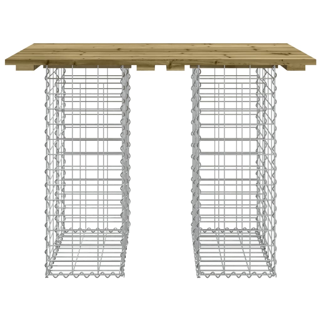 Panca da Giardino Design Gabbione 100x70x72 cm Pino Impregnato