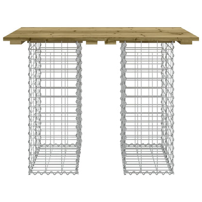 Panca da Giardino Design Gabbione 100x70x72 cm Pino Impregnato