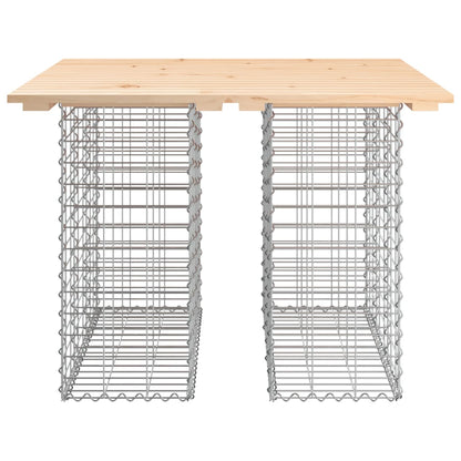 Panca Giardino Design Gabbione 100x102x72cm Legno Massello Pino