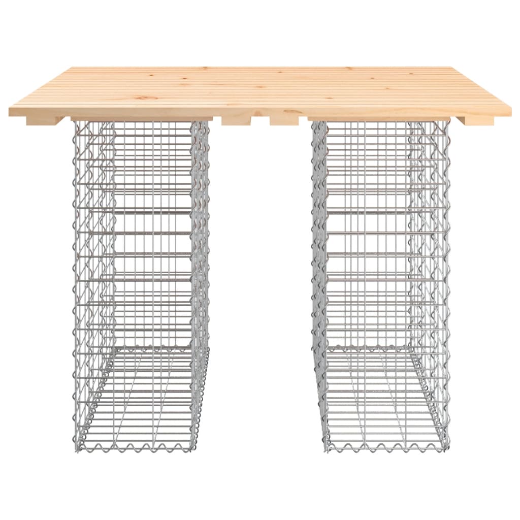 Panca Giardino Design Gabbione 100x102x72cm Legno Massello Pino