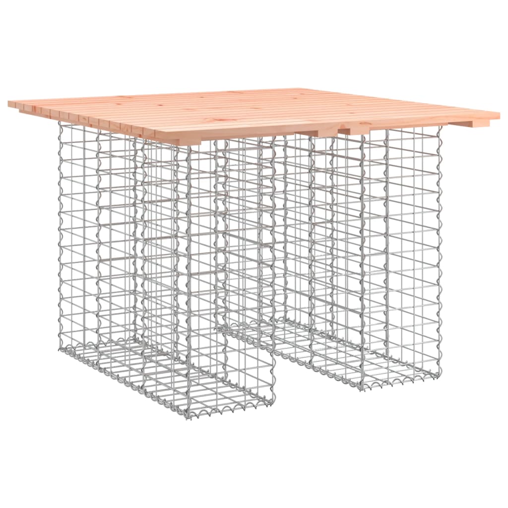 Tavolo da giardino in gabbione design 100x102x72 cm in legno massello Douglas