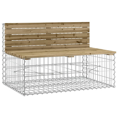 Panca da Giardino Design Gabbione 103x70x65 cm Pino Impregnato