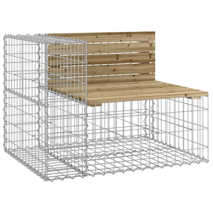 Panca da Giardino Design Gabbione 184x71x65,5cm Pino Impregnato