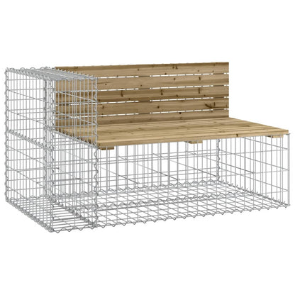 Panca da Giardino Design Gabbione 347x71x65,5cm Pino Impregnato