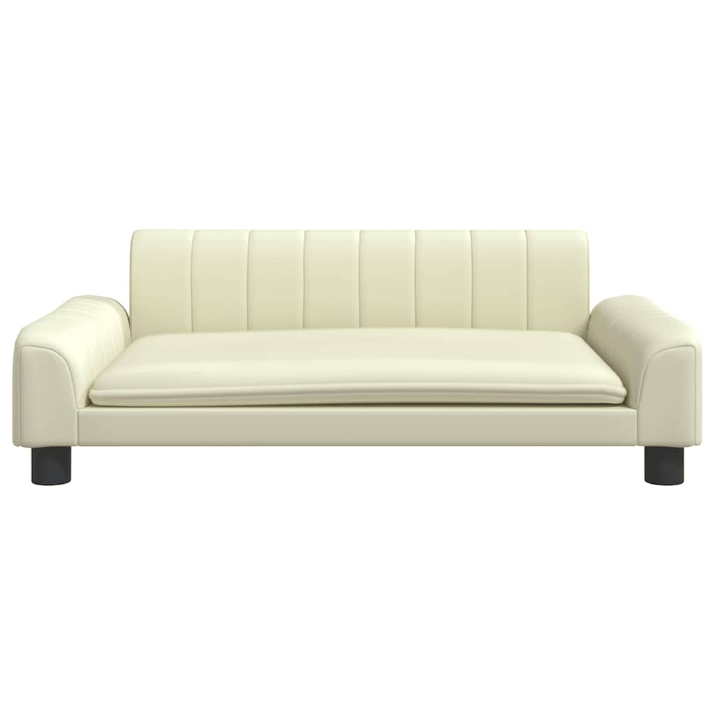 Divano per Bambini Crema 90x53x30 cm in Similpelle