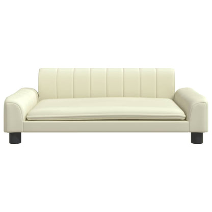Divano per Bambini Crema 90x53x30 cm in Similpelle