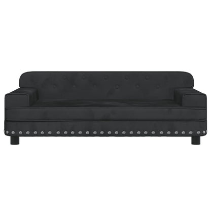 Divano per Bambini Nero 90x53x30 cm in Velluto