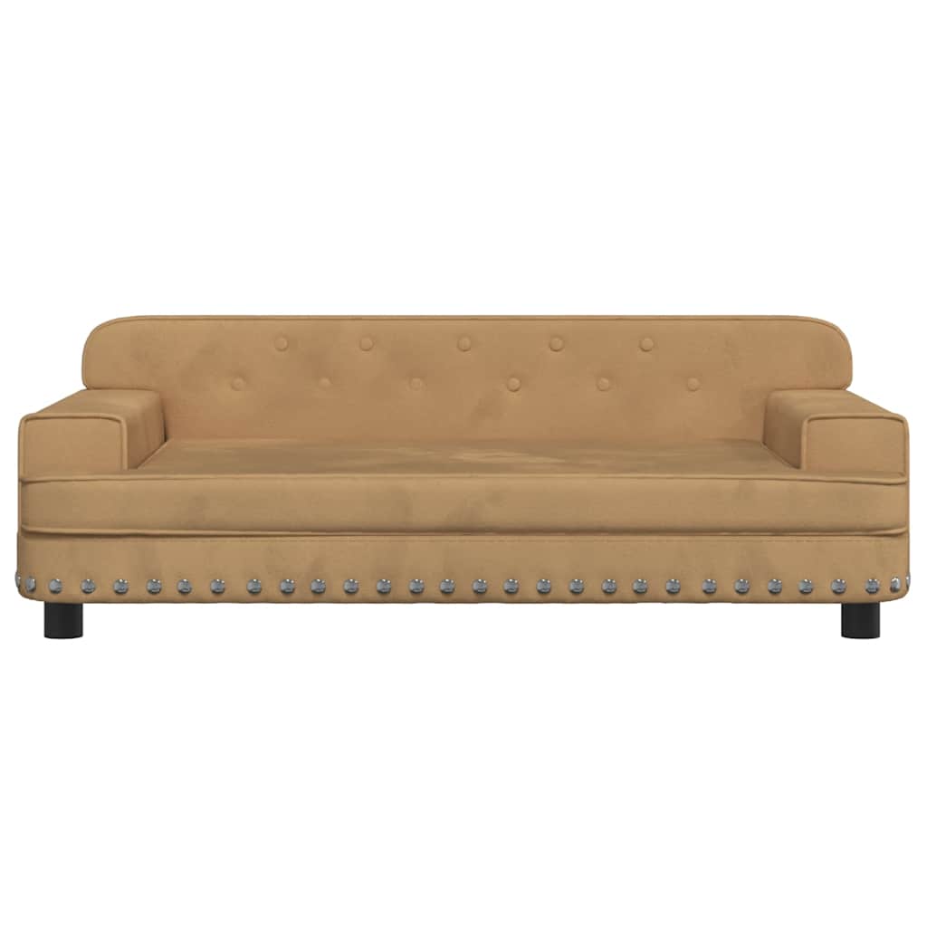 Divano per Bambini Marrone 90x53x30 cm in Velluto