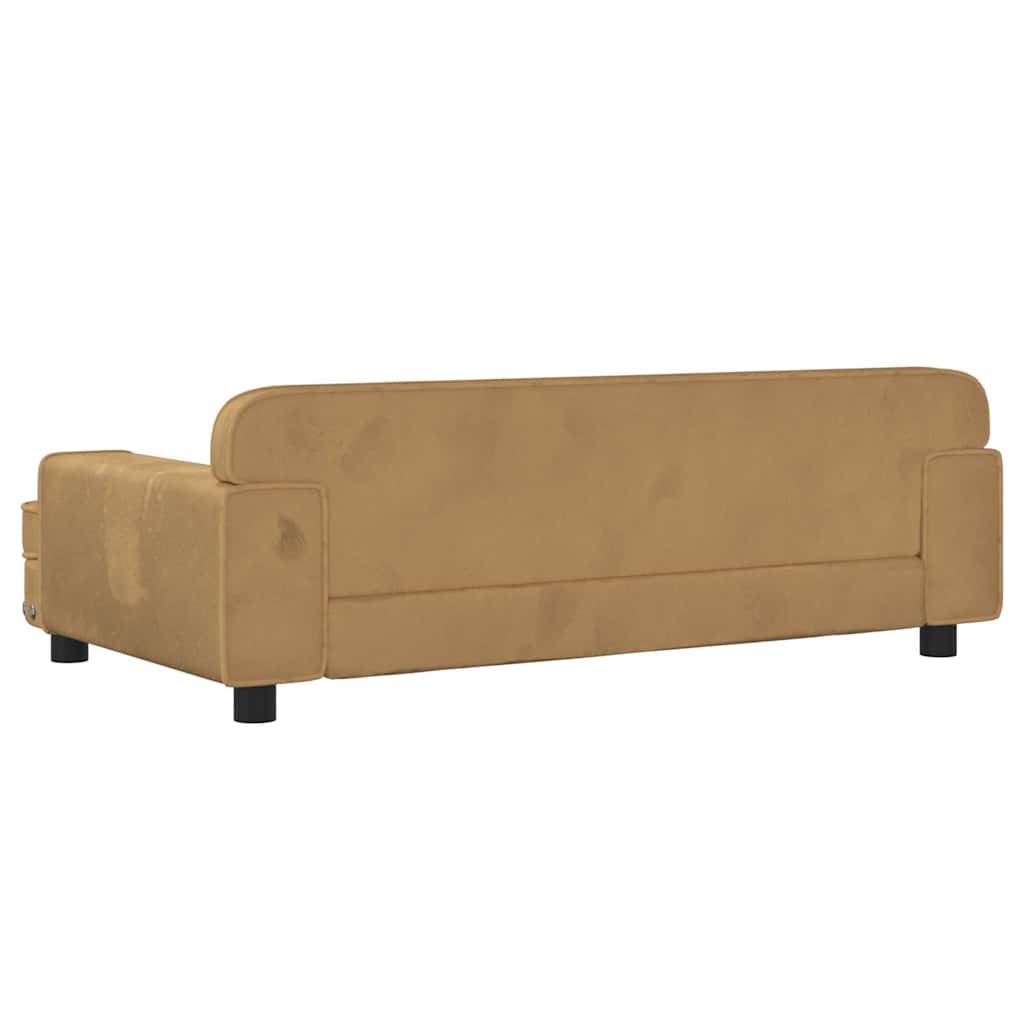 Divano per Bambini Marrone 90x53x30 cm in Velluto